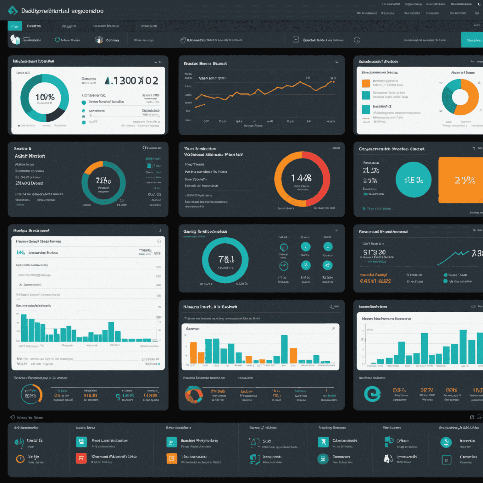 Tableau de bord montrant la gestion des actifs IT avec des données provenant d'Advanced IP Scanner, incluant des statistiques sur les équipements et les logiciels